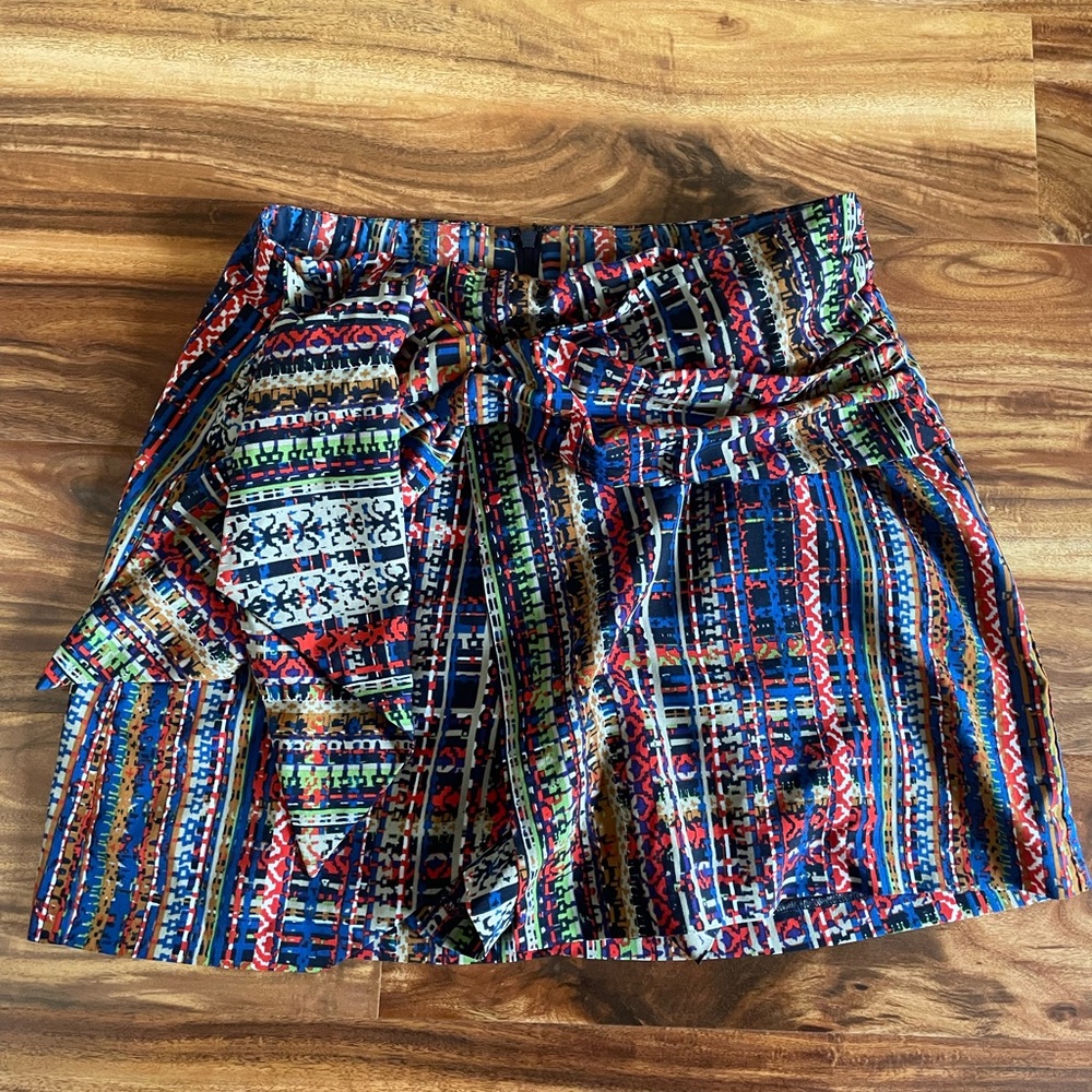 CAbi multi-color sarong skort
